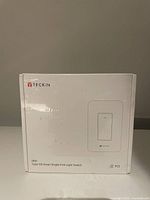 Front of the original box for the Teckin Smart Light Switch, showing brand and product name SR41 Type 120 Smart Single-Pole Light Switch.