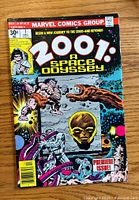 Front cover of Marvel Comics 2001: A Space Odyssey issue #1 showing colorful science fiction artwork and text with price 30 cents.