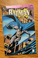 Front cover of Batman #500 comic book showing Batman in dynamic action pose from the Knightfall storyline.