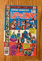 Front cover of the comic book with colorful Hanna-Barbera characters in athletic uniforms under Marvel Comics Group header.
