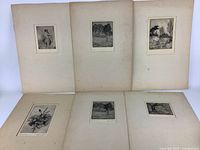 Group shot of six mounted prints by Malte Sterner