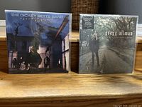 Photo of The Dickey Betts Band's 'Pattern Disruptive' and Gregg Allman's 'Low Country Blues' vinyl records side by side showing front covers.