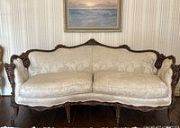 Full front view of sofa