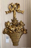 Full front view showing ribbon bow and flower basket