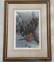 Front view of framed and matted print showing full artwork and frame