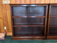 Front view of both bookcases side by side