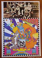 Full view of the Peter Max psychedelic pop art poster with colorful abstract and profile images