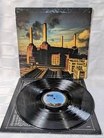 Front view of Animals album sleeve and vinyl record