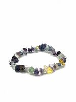 Top-down view of bracelet showing all colors and stone types forming a complete circle.