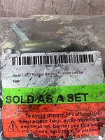 Sealed package label showing Bauer T-321 Package Matching T-Handles Lock Set marked new and sold as a set.