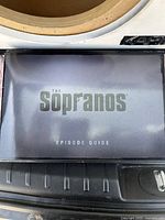 Episode guide disc or booklet cover for The Sopranos with title on blue-gray background