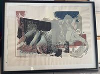 Framed limited edition print 'The Roots of Life' by Sheila Make, showing the full artwork and frame with some reflection on the glass.