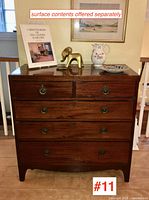 Front view of chest with surface items removed