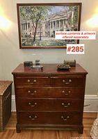 Frontal view of entire chest under painting