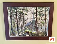Framed painting full view, showing composition and frame finish