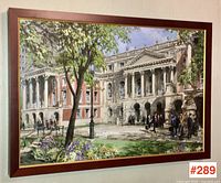 Front view of framed painting showing full composition