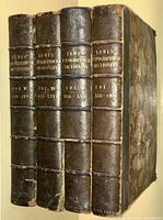 Four volumes upright showing spines