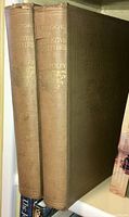 Photograph of two large hardcover volumes titled 'The Book of Decorative Furniture' by Edwin Foley, brown cloth covers and gold embossed spines, showing wear.