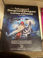 Front cover of the Advanced Dungeons & Dragons Players Handbook depicting a wizard casting a spell.