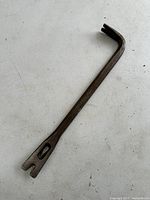 Full view of the Craftsman pry bar showing its shape and condition.