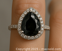 Ring worn on finger to show scale and appearance