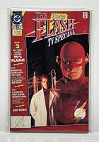 Front cover of the DC The Flash TV Special #1 comic book, bagged and boarded showing the Flash character and text highlights.