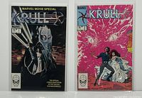 Both Marvel Krull #1 and #2 comics together in plastic protective bags, showing front covers.