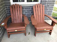 Two chairs side by side, front view