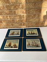 Full set of four placemats displayed on table