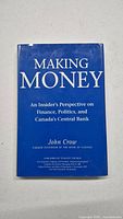 Front cover of the blue hardcover book titled 'Making Money' by John Crow.