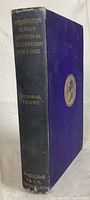 Side view of book showing spine text: WASHINGTON SESQUICENTENNIAL CELEBRATION NOV. 5 1902 MEMORIAL VOLUME GRAND LODGE F.&A.M. PENNSYLVANIA