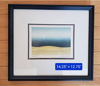 Framed print of 'Prairie Sky' by Peter Markgraf showing full artwork and black frame with mat.