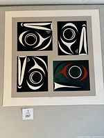 Full view of the unframed print showing abstract Coast Salish design