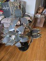 Full lamp front view showing overall height, structure, petals and base