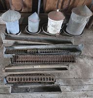 Overall view of four feeders and five troughs