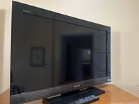 Full front view of the Sony Bravia flat screen TV showing the screen and bezel.
