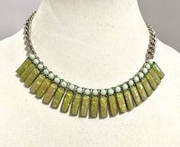 Necklace on display bust showing front design