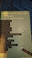 Front cover of 'Fundamental Formulas of Physics Volume Two' edited by Donald H. Menzel showing list of topics covered