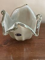 Full view of free-form Murano glass bowl