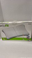 Front of the original box showing image of Wii Fit balance board and branding.