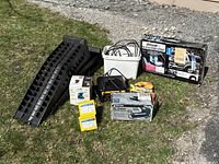 Photo of complete lot showing all items outdoors on the ground