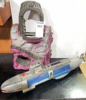 Playset shell and submarine side by side