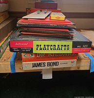 Stack showing James Bond, Dr. Kildare, Playcrafts boxes