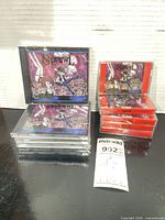CDs and cassettes front view showing quantities and cover art