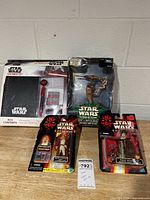 Full lot showing stationery box, STAP vehicle box, two blister-carded items
