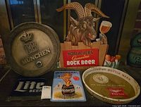 Group shot of all five beer advertising pieces