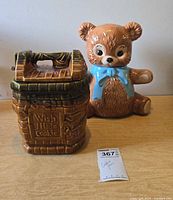 Front view of both cookie jars together