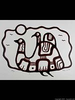 Overall view of the silkscreen print on white background