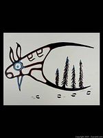 Front view of silkscreen print on white background