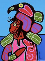 Full front view of the print mounted on a white wall